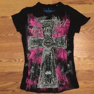 Rock N’ Roll Cowgirl Black Tee